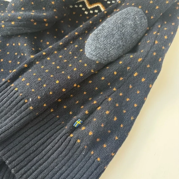 Fjallraven Ovik Knit Wool Sweater Womens Small Navy Crewneck - Picture 7 of 8